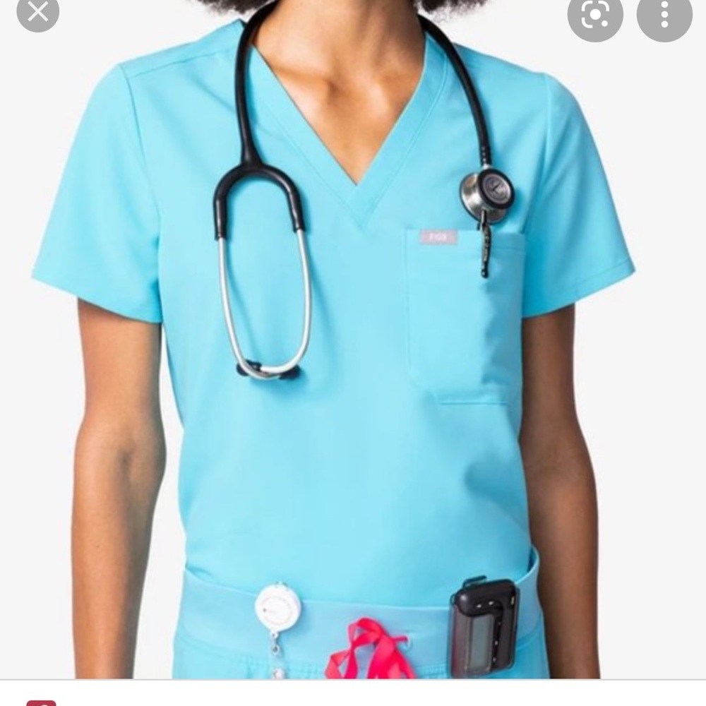Neon Blue Figs Scrubs